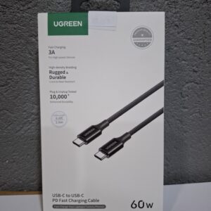 UGREEN cable USB-C to USB-C braided 2m Black