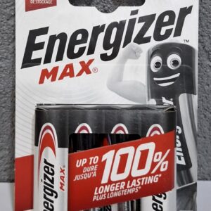 Energizer Alkaline Batteries AA pack of 4 pieces
